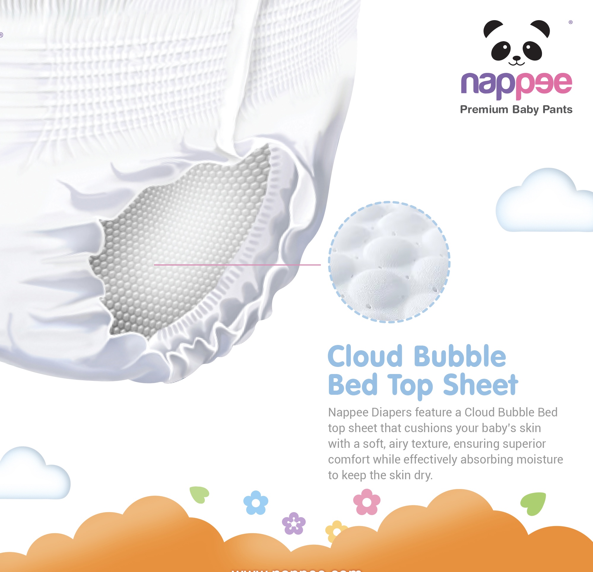 Nappee - Premium Baby Diaper - Extra Large - 48pcs (Pant Type / Pull-ups Type) Nappee - Premium Baby Diaper - Extra Large - 48pcs (Pant Type / Pull-ups Type)