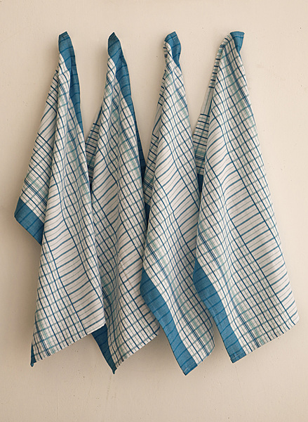 Classic Blue Check Kitchen Towels