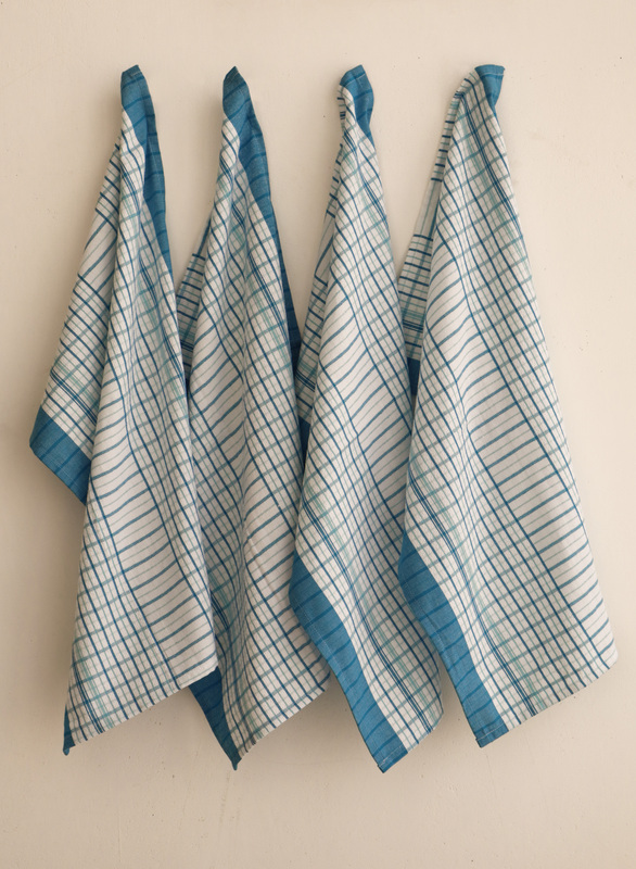 Classic Blue Check Kitchen Towels