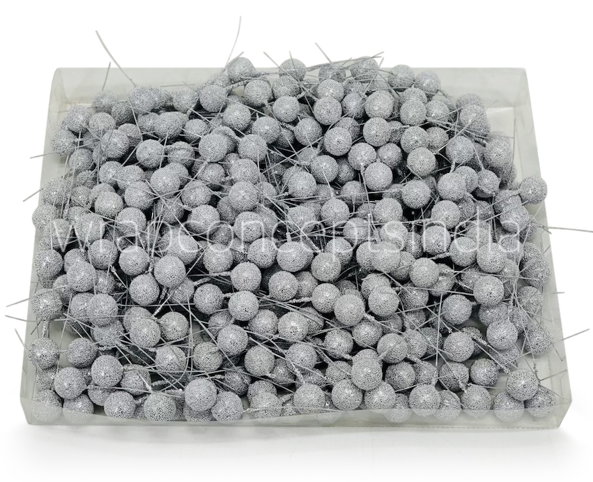 Silver Textured Pearl Sticks - Big/Small