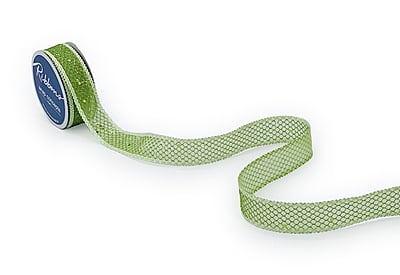 Lime Shimmer with scalloped edges