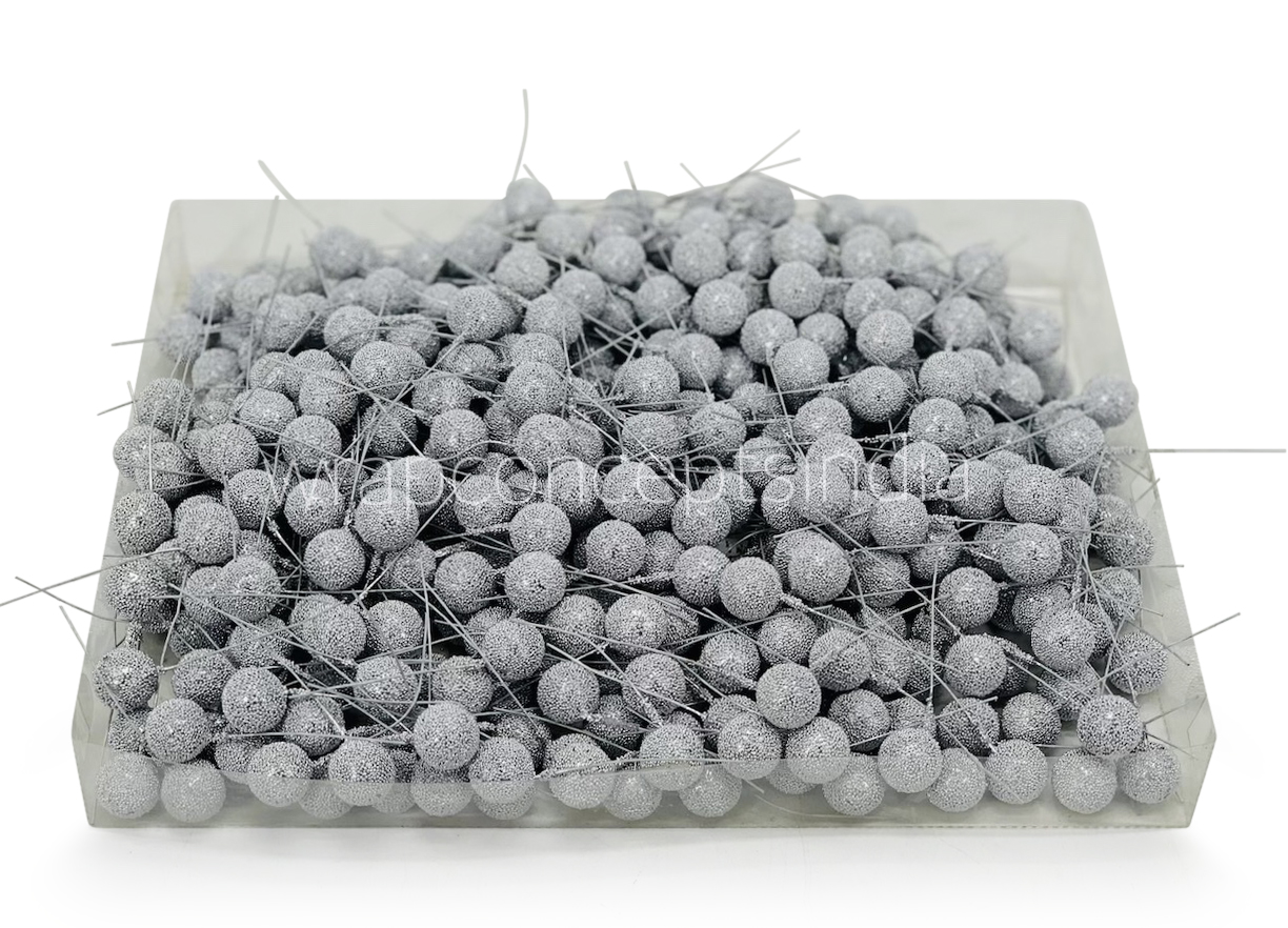 Silver Textured Pearl Sticks - Big/Small