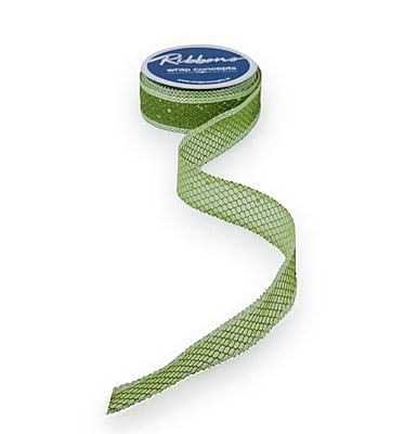 Lime Shimmer with scalloped edges Lime Shimmer with scalloped edges