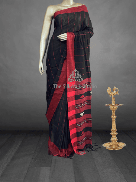 Veeksha – The Linen Cotton Saree (Triangle) SWS102