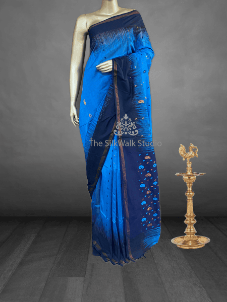 Veeksha - The Cotton Saree with Ikkat Border SWS113
