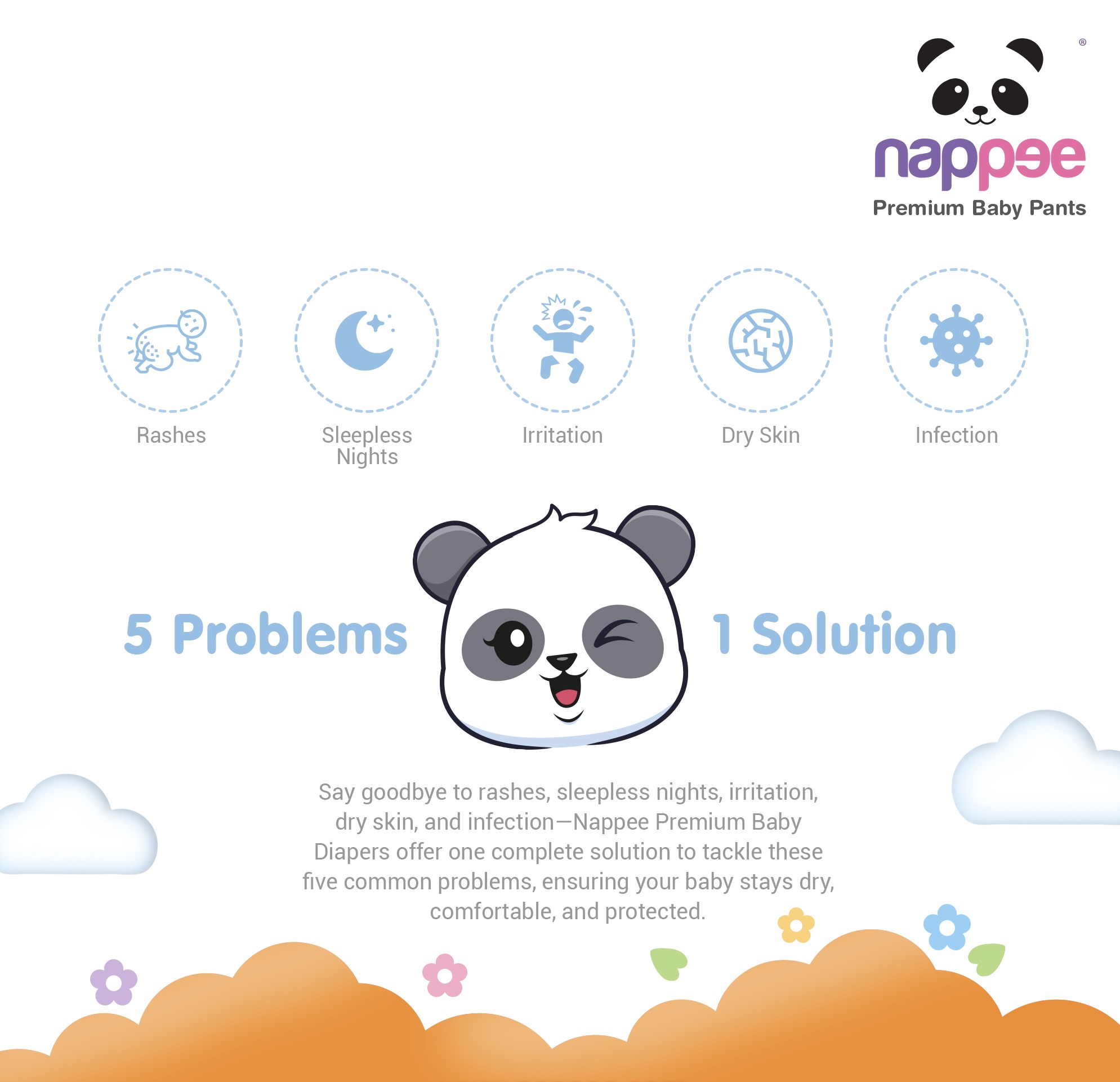 Nappee - Premium Baby Diaper - XXXL - 40 Pcs (Pant type /Pull-ups Type)