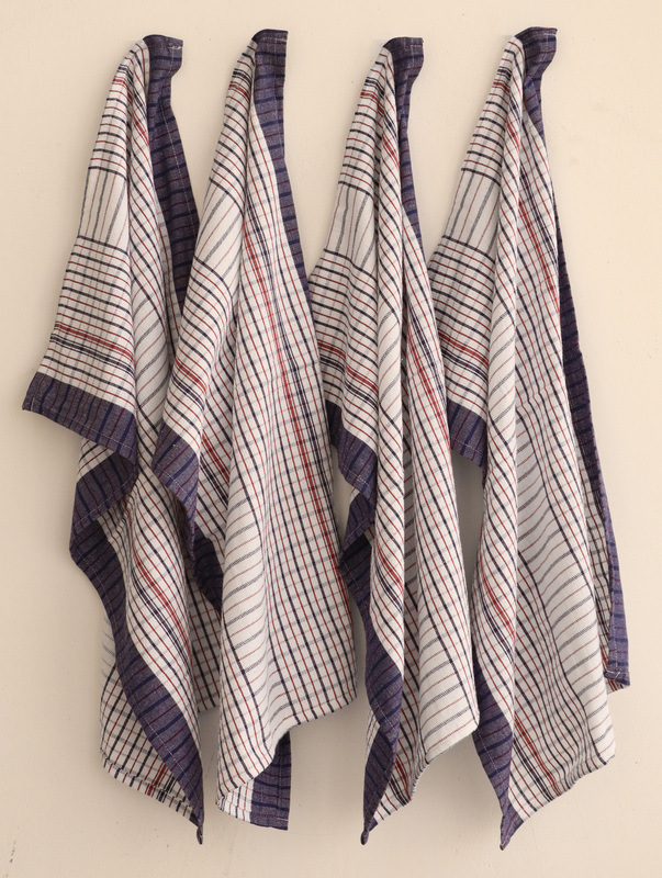 Heritage Red and Navy Check Kitchen Towels