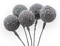 Silver Textured Pearl Sticks - Big/Small