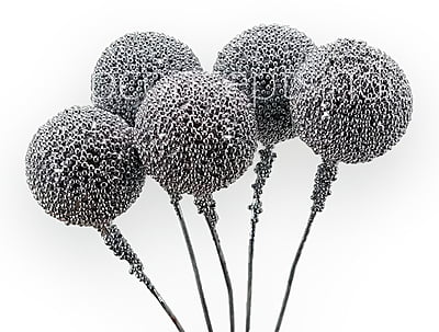 Silver Textured Pearl Sticks - Big/Small