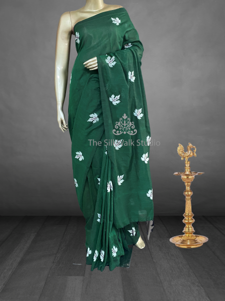 Veeksha - Handloom Cotton Sarees (Leaves) SWS107