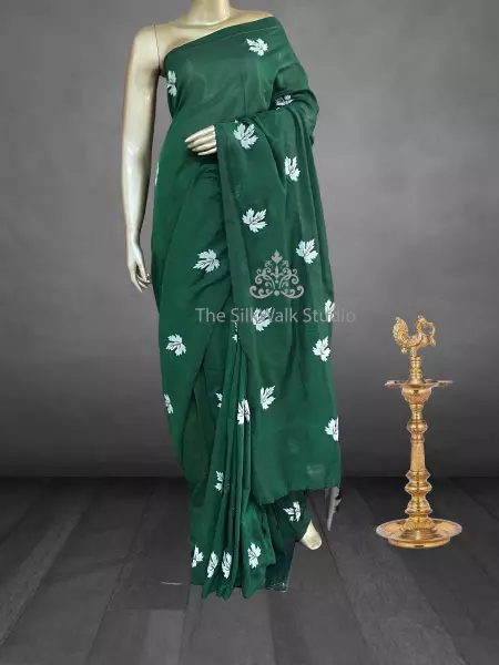 Veeksha - Handloom Cotton Sarees (Leaves) SWS107
