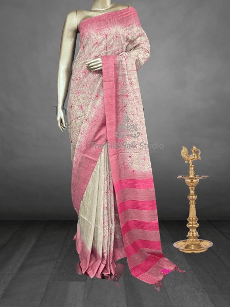 Apsara - The Tussar Saree in Thread Embroidery SWS125