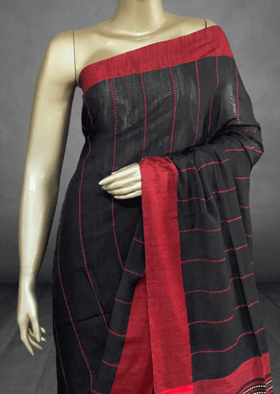 Veeksha – The Linen Cotton Saree (Triangle) SWS102