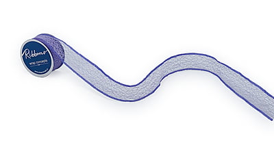 Mesh Ribbon with Scalloped Edges - Purple