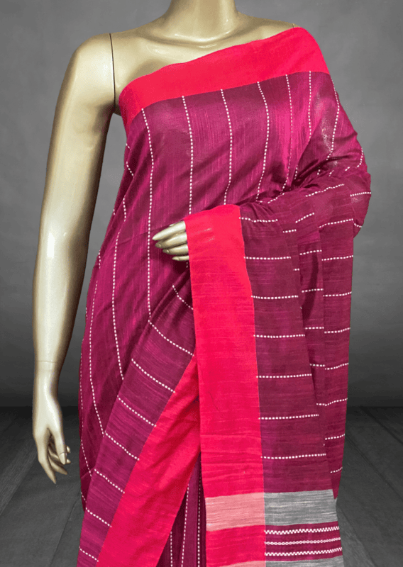 Veeksha – The Linen Cotton Saree (Triangle) SWS104