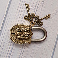 Reverent Brass Ram Dharbar Lock - 4.5 inches