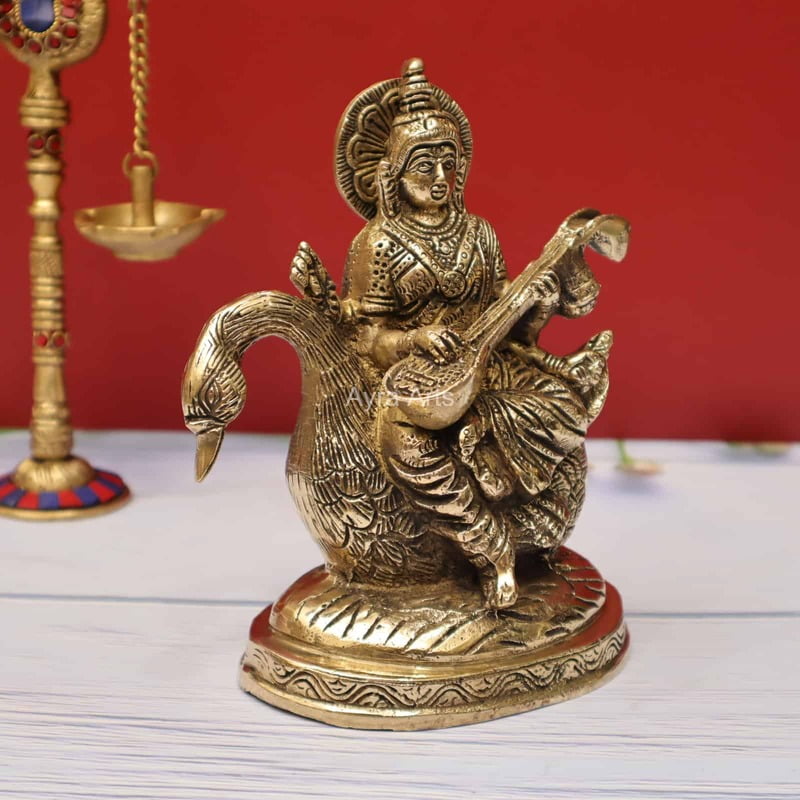 Saraswati Idol 7 Inch Height