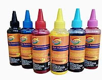 GoColor Premium DYE Sublimation Ink 100 Ml X6 Color For only Epson Printer