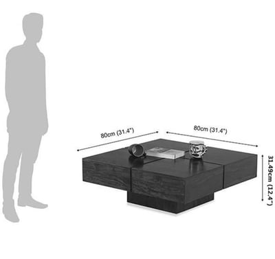 Solid Sheesham Wood Block Coffee Table Solid Sheesham Wood Block Coffee Table