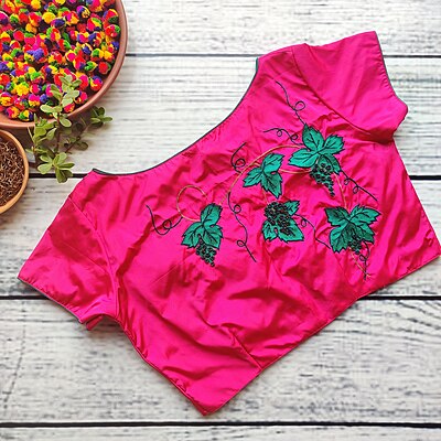 Black Seedless Grapes Rani Pink Blouse