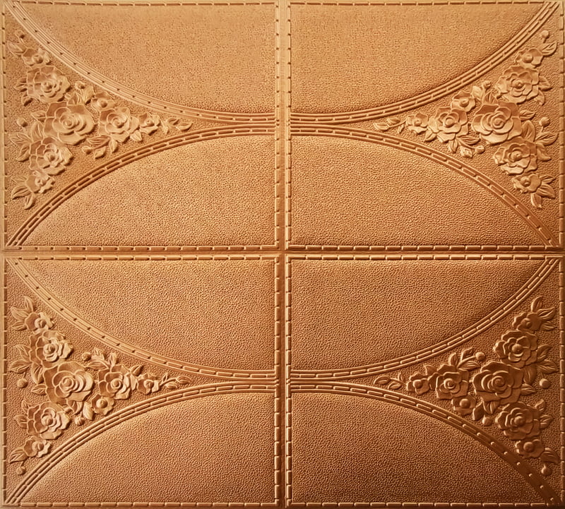 Copper Cushioning 4 Box Wall Stickers Panel Self Adhesive