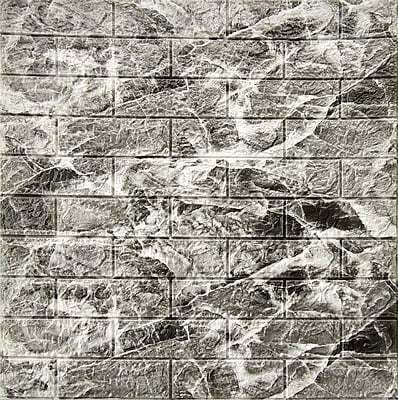 3D Self Adhesive Black & White Wall Stickers White