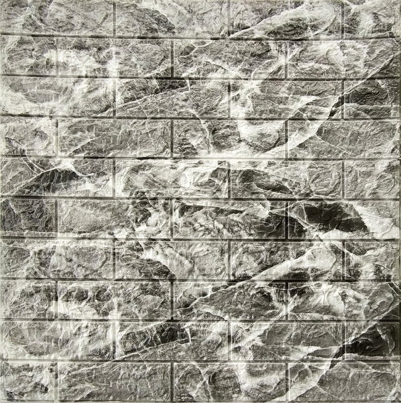 3D Self Adhesive Black & White Wall Stickers White