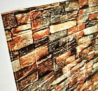 3D Self Adhesive Multicolor Brick Wall Stickers White