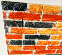 3D Self Adhesive Multicolor Brick Wall Stickers White
