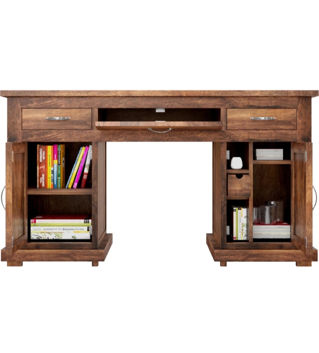 Solid Wood Study Table in Provisional Teak Finish Solid Wood Study Table in Provisional Teak Finish