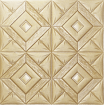 Golden 4 Box Wall Stickers Panel Self Adhesive