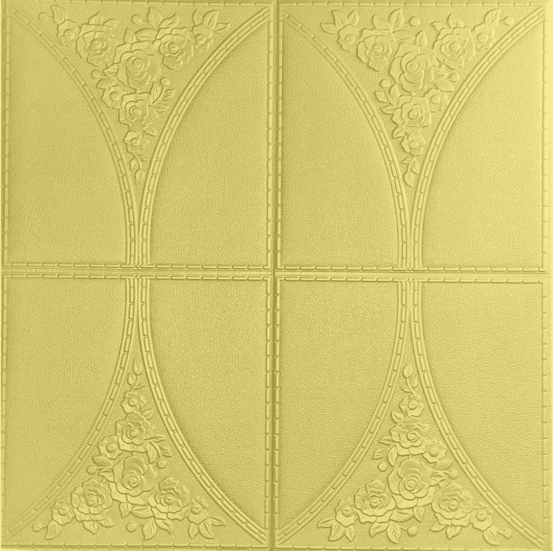 Golden Cushioning 4 Box Wall Stickers Panel Self Adhesive