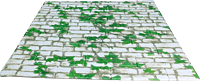 3D Self Adhesive Green Leaves Brick Wall Stickers