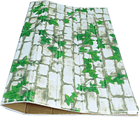 3D Self Adhesive Green Leaves Brick Wall Stickers