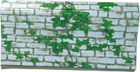 3D Self Adhesive Green Leaves Brick Wall Stickers