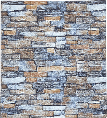 3D Self Adhesive Mixed Colour Brick Wall Stickers