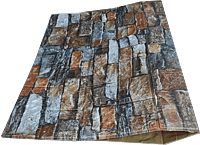 3D Self Adhesive Mixed Colour Brick Wall Stickers