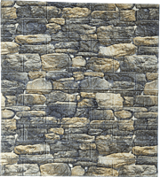 3D Self Adhesive Grey Mix Brick Wall Stickers