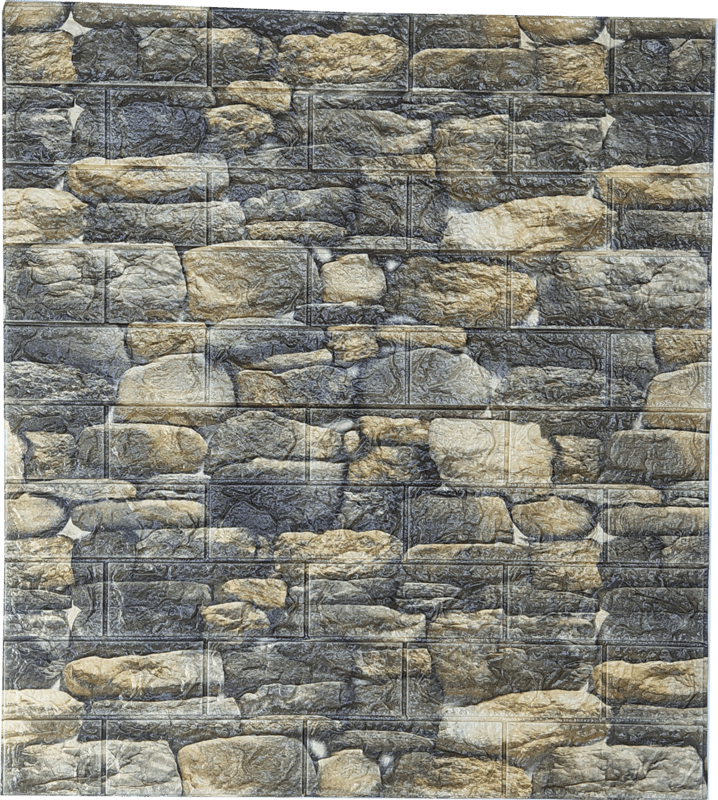 3D Self Adhesive Grey Mix Brick Wall Stickers