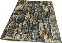 3D Self Adhesive Grey Mix Brick Wall Stickers