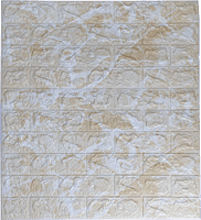 3D Self Adhesive white & Orange Brick Wall Stickers