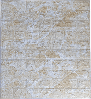 3D Self Adhesive white & Orange Brick Wall Stickers