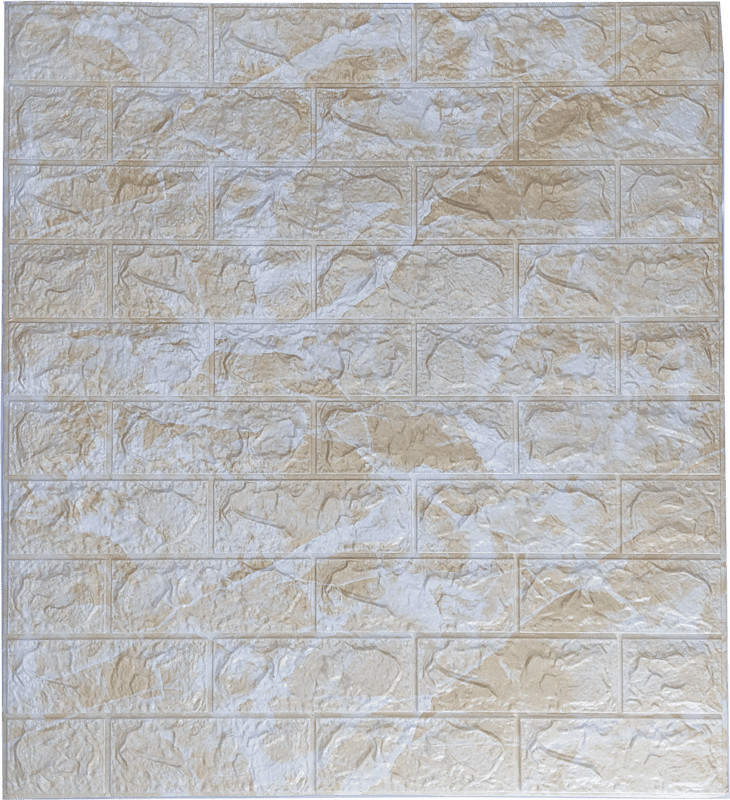 3D Self Adhesive white & Orange Brick Wall Stickers