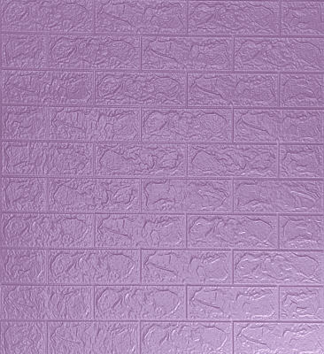 3D Self Adhesive Purple Brick Wall Stickers