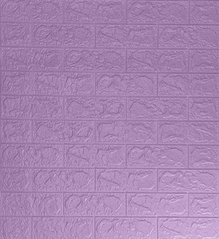 3D Self Adhesive Purple Brick Wall Stickers
