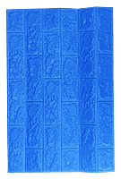 3D Self Adhesive Dark Blue Brick Wall Stickers