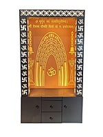 3D Corian Om Temple with WPC Jali and Drawer