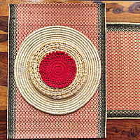 Madur Red Honey Comb Runner