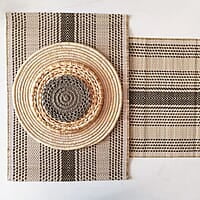 Madur Black Twill Centre Stripe Runner Madur Black Twill Centre Stripe Runner