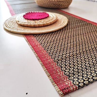 Madur Black Honey Comb Runner